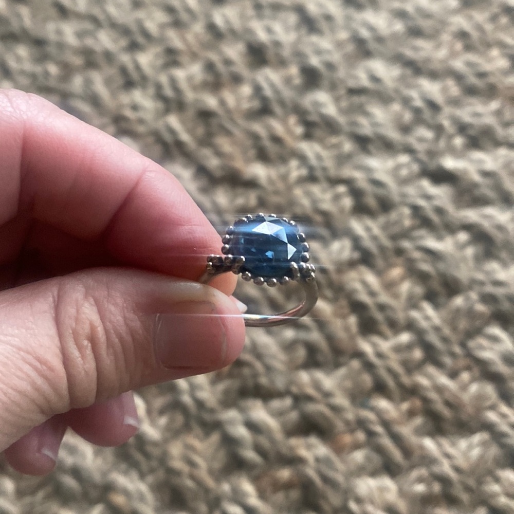 Pandora midnight Blue sterling silver sz 6